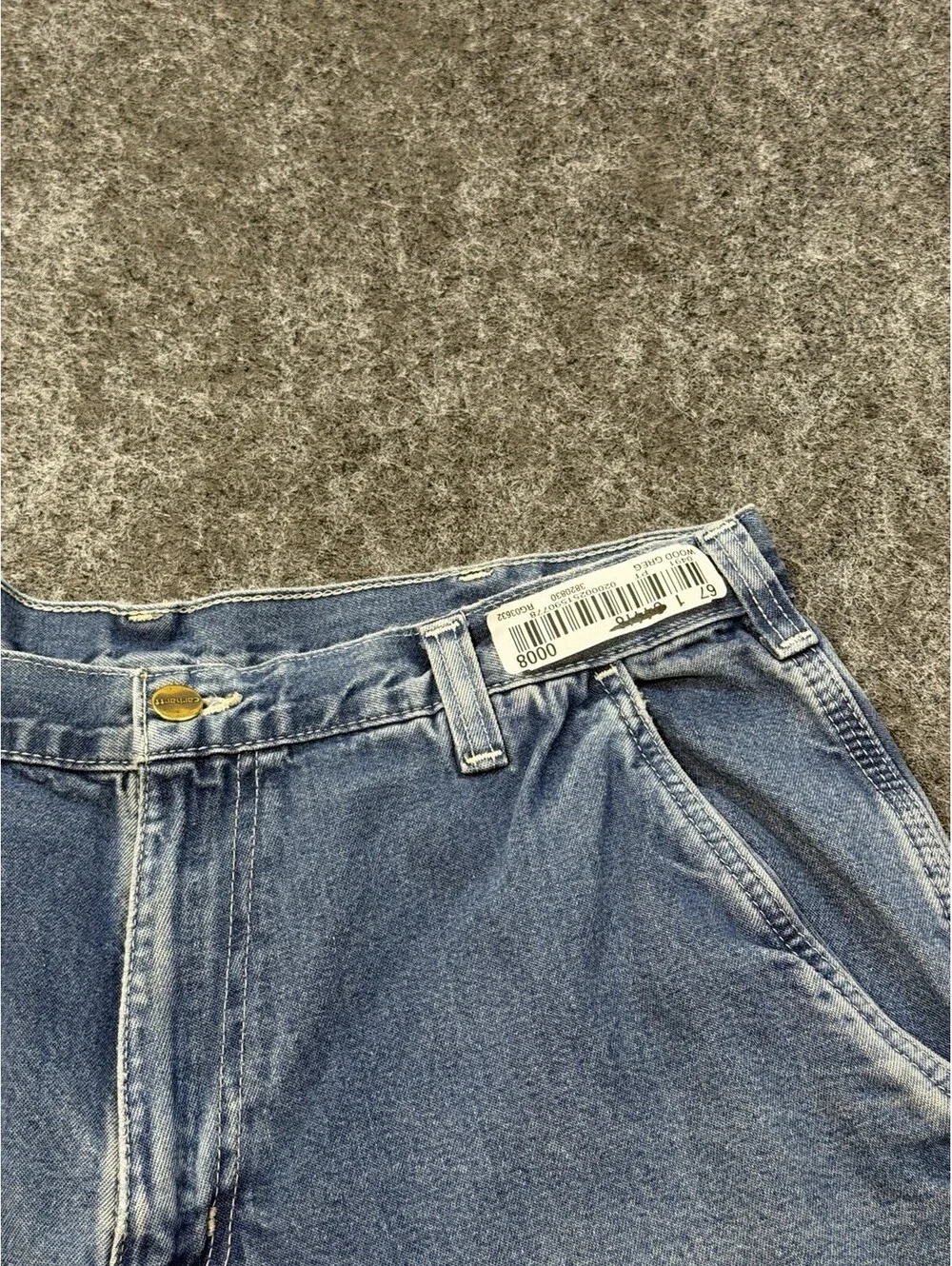 Carhartt B11 Dungaree Fit Carpenter Jeans Men’s 36X32 Light Wash Work Jeans.